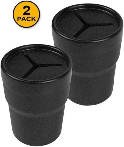 Miniatura 5 de JAVOedge Paquete de 2 soportes negros para almacenamiento de automóvil, para bolígrafos, monedas, dinero en efectivo, cabe en portavasos