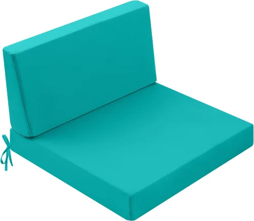Cojines de exterior para muebles de patio, cojín de asiento y respaldo al aire libre, cojines impermeables de repuesto para asiento profundo de
