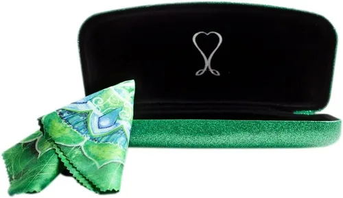 Miniatura 37 de La original e impresionante caja de gafas de concha dura, para mujer, de Spunky Soul Recubierto por un suave brillo Paño de limpieza