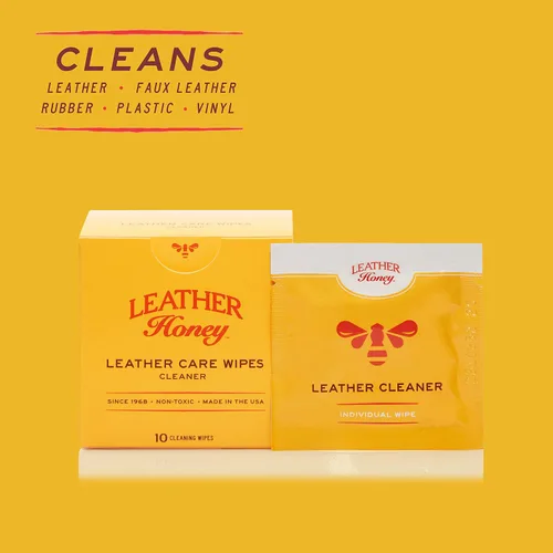 Miniatura 2 de Leather Honey Toallitas limpiadoras: cuero limpio sobre la marcha. 10 toallitas de limpieza para cuero, imitación y vinilo: cualquier