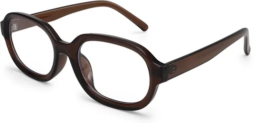 Dollger Lentes ovalados de luz azul para mujeres y hombres, de gran tamaño, lindos retro de los años 90, grandes y elegantes con bloqueo de luz