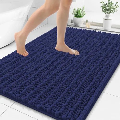 Miniatura 284 de Smiry Alfombras de Baño 24x16 pulgadas, Alfombras de Baño de Chenilla Extra Suaves y Absorbentes, Respaldo de Goma Antideslizante, Lavable a Máquina