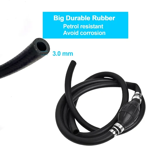 Miniatura 6 de Línea de combustible para barcos de 3/8 pulgadas 6 pies con bombilla de cebador, conjunto de línea de combustible trenzada de nailon 3/8" 10mm