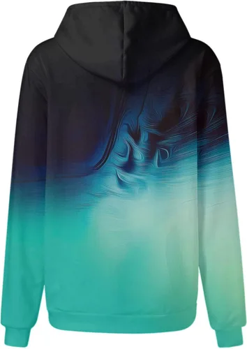 Miniatura 6 de Ceboyel Sudaderas de gran tamaño para mujer, teñido anudado, manga larga, sudaderas con capucha, ajuste holgado, ropa de moda para adolescentes