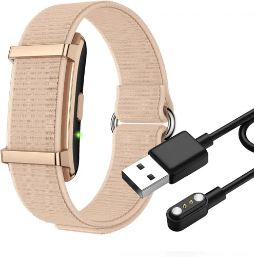 Pulsera inteligente con monitoreo de temperatura corporal, monitor de ritmo cardíaco 24/7 para dormir y estrés, más de 170 modos deportivos, Oro rosa