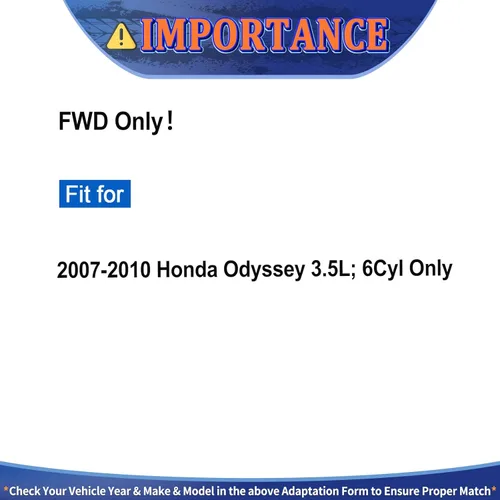 Miniatura 7 de Ejes CV delanteros FWD repuesto para Honda Odyssey Truck Van 3.5L V6 2007-2010, par de ensamblaje de eje articulado CV para conductor y pasajero LH
