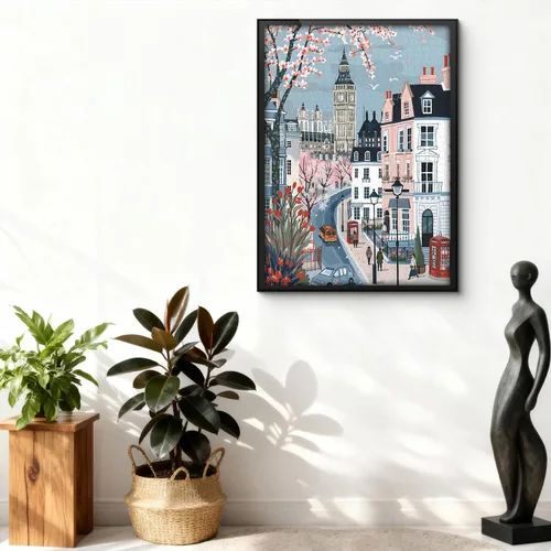Miniatura 6 de London Spring Puzzles para adultos 1000 piezas, rompecabezas de paisaje urbano europeo, rompecabezas romántico de escena de viaje