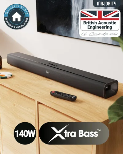 Miniatura 5 de Majority Barra de sonido Bluetooth de 140 W para Smart TV Barra de sonido inalámbrica 2.1 de 31 pulgadas para TV con sonido 3D Altavoces de TV