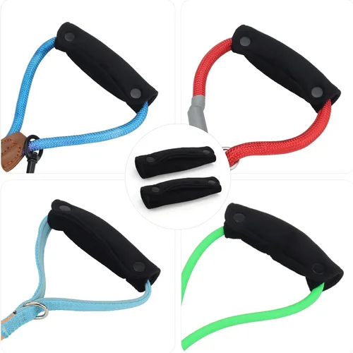 Miniatura 5 de 2 fundas de agarre para correa de perro, envoltura de correa, terciopelo suave y malla de poliéster que garantizan un agarre cómodo, correas