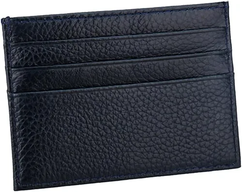 Cartera Delgada para Tarjetas de Crédito Ultra Delgada Cartera Larga para Tarjetas Bolsillos con Cremallera Estuche para ID Cartera Pequeña Compacta