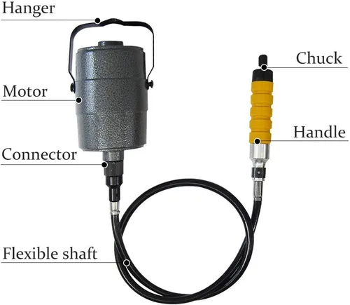 Miniatura 2 de YUCHENGTECH Herramienta eléctrica de tallado de cincel, cincel eléctrico para tallar madera, kit de máquina de eje flexible para colgar con 5