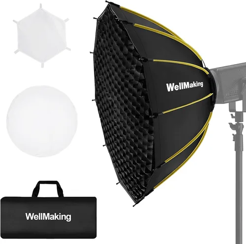 Miniatura 8 de WELLMAKING Caja de luz rectangular de 23.6 x 35.4 in/23.6 x 35.4 pulgadas, caja suave de estudio con difusores/rejilla de panal/bolsa, compatible