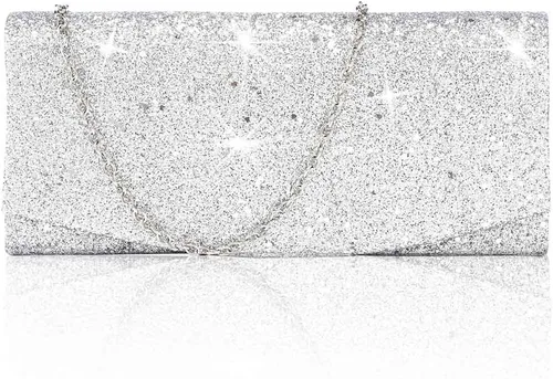 Miniatura 2 de Yokawe Bolsos de mano para mujer, bolso de noche con lentejuelas, con purpurina, fiesta, boda, baile de graduación, bolsos formales