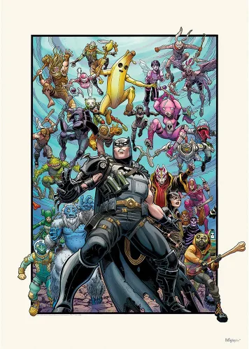 Miniatura 14 de MIGHTYPRINT DC Comics - Batman - Batman - Sunset City - Arte de pared duradero de 17 x 24 pulgadas, no hecho de papel, coleccionable con licencia