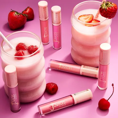 Miniatura 6 de Juvia's Place Smoothie Lip Gloss Pink Velvet - Brillo de labios crema hidratante con tonos rosa y malva - Brillos voluminosos no pegajosos - Brillo