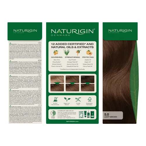 Miniatura 9 de Naturigin coloración permanente para cabello, marrón, (Light Chocolate Brown)