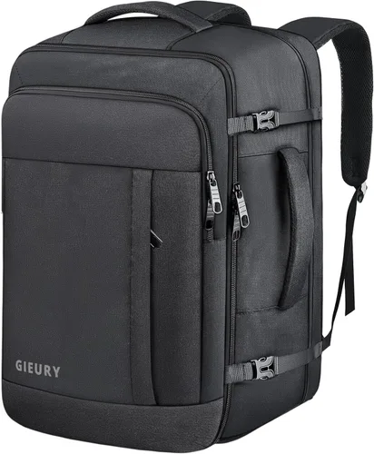 Miniatura 10 de Gieury Mochila de viaje, mochila extragrande expandible de 50 litros para hombres y mujeres, mochila de transporte para aviones, artículos Verde