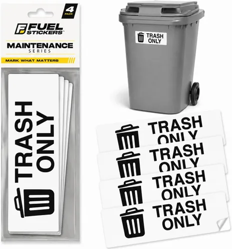 Miniatura 10 de Adhesivo de reciclaje para contenedores de basura, resistente, solo reciclaje, apto para 3 a 5 años para interiores y exteriores, resistente