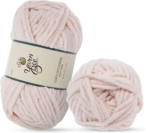 Miniatura 23 de Hilo Yarn Bee súper voluminoso para crochet y tejer – Rollo suave – 92,4 metros de hilo 100% poliéster para crochet, mantas, sombreros y más