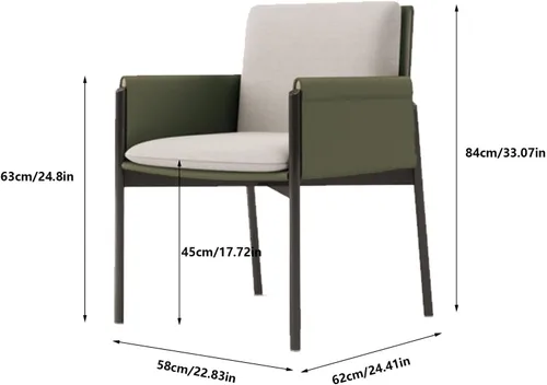 Miniatura 3 de sillas de comedor sillas de cocina modernas, silla de comedor con patas de metal para sala de estar, cocina moderna (marrón)