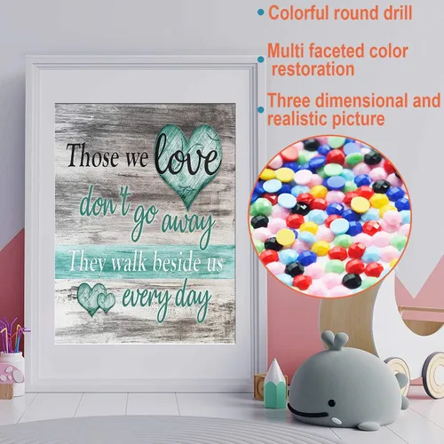 Miniatura 6 de UPINS Kit de Pintura de Arte de Diamante 5D DIY Amor para Adultos, Tema de Amor Taladro Completo Redondo Kit de Manualidades Puntos de Diamante