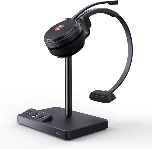 Miniatura 9 de Yealink WH62 Dual UC DECT Auriculares inalámbricos, 525 pies de largo alcance, auriculares de trabajo con base, 2 micrófonos con cancelación