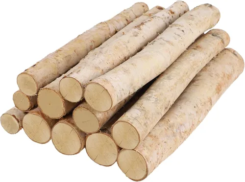Sancodee Paquete de 12 Troncos de Abedul Blanco para Chimenea - Ramas de Abedul Decorativas Naturales para Repisa de Chimenea, Chimenea Falsa,