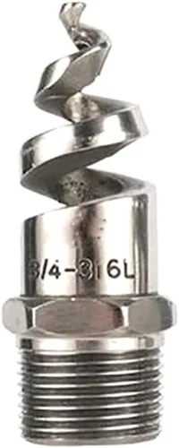 Miniatura 8 de Boquilla de chorro espiral de cono completo macho de rosca macho de acero inoxidable para riego de césped de jardín, 1/2 pulgada