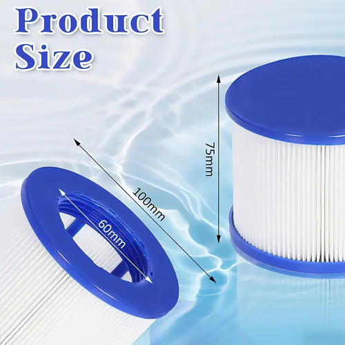 Miniatura 2 de Cartuchos de filtro para bañera de hidromasaje con cubiertas protectoras de malla – Compatible con RELXTIME, ALEKO, Wejoy, Aquaspa – Filtros