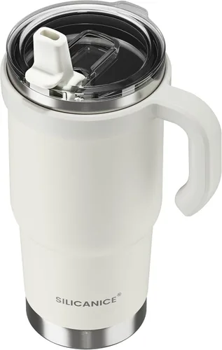 Miniatura 19 de Para café helado y licuados de frutas - Nunca vuelvas a beber de una tapa mohosa: vaso higiénico de 20 onzas, tapa 100% a prueba de fugas y boquilla