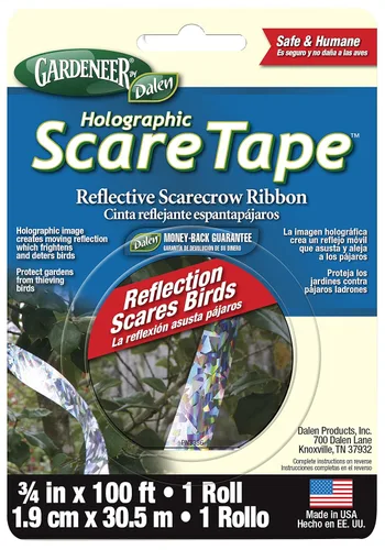 Dalen Scare Tape HST100 cinta reflejante holográfica espantapájaros, 3/4 pulgada x 100 pies