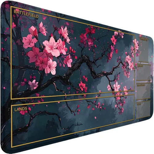 Miniatura 8 de Fantasy Black Lotus TCG - Tapete de juego de 24 x 14 pulgadas, tapete de juego para MTG DTCG CCG RPG Trading Card Game Mats superficie lisa juego