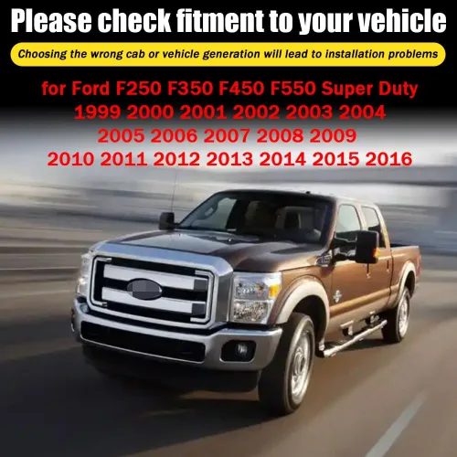 Miniatura 7 de Guardas contra lluvia para parabrisas para Ford F250 F350 F450 F550 Super Duty 1999-2004 2005 2006 2007 2008 2009 2010 2011 2012 2013 2014 2015 2016