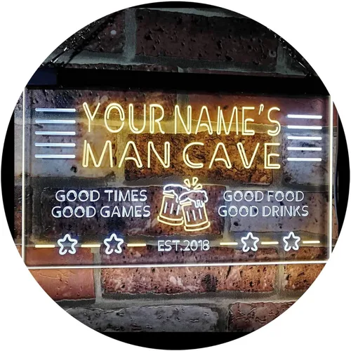 Miniatura 23 de ADVPRO Letrero de neón LED multicolor personalizado con texto en inglés "Man Cave Home Bar Est. Year", 32 x 24 pulgadas st4s86-x0012a-tm-c Varios