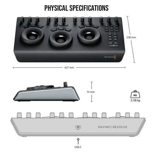 Miniatura 6 de Blackmagic Design DaVinci Resolve Micro Panel Panel de control portátil de bajo perfil