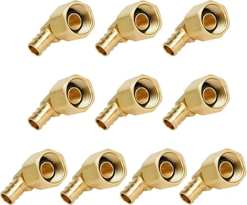 Miniatura 10 de Paquete de 2 accesorios de crimpado de púas EFIELD Pex de 1/2 pulgadas x 1/2 pulgadas, adaptador de codo giratorio NPT hembra, ASTM F1807