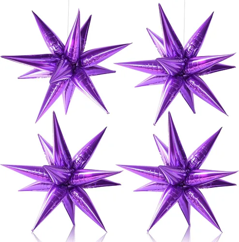 Miniatura 11 de Globos de papel de aluminio con forma de cono de estrella en explosión, negro, 20 pulgadas, para decoraciones de cumpleaños y graduaciones 2022, 50