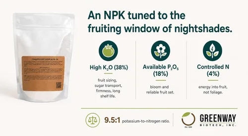 Miniatura 3 de Greenway Biotech, Inc. Fertilizante de tomate 4-18-38 en polvo, soluble en agua con micronutrientes quelados para tomates, pimientos y berenjenas