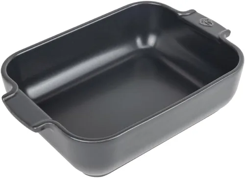Peugeot - Appolia - Plato rectangular para horno - Horno de cerámica con asas - Pizarra, 8 x 6 x 2 pulgadas Rojo