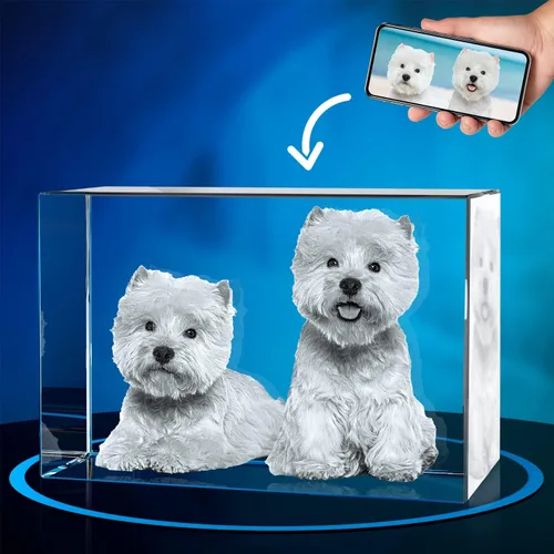 Miniatura 22 de ArtPix 3D Foto de cristal, regalos conmemorativos personalizados para perros con tu propia foto para los amantes de los perros, dueños de mascotas