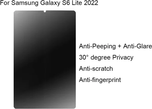 Miniatura 5 de Protector de pantalla antirreflejo de privacidad Anti-espía Película suave para Samsung Galaxy Tab S6 Lite 2024 2022 2020 Mate Anti-Peeping 10.4