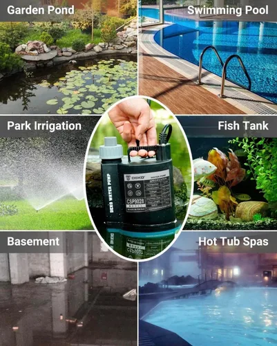 Miniatura 6 de Bomba de agua #US 1/3HP 2450 GPH Sumergible Utilidad Motor de alta eficiencia