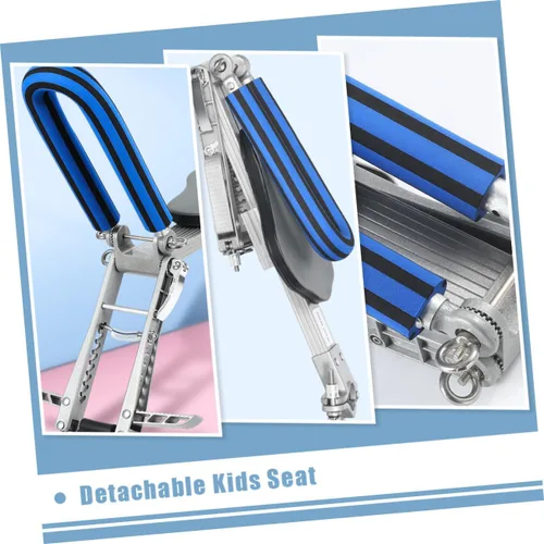 Miniatura 2 de ibasenice Asiento ajustable para niños y niñas para bicicletas, montaje de aleación de aluminio, fácil de instalar