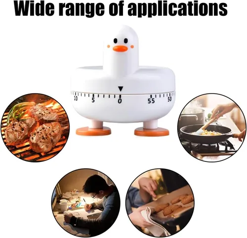 Miniatura 6 de Temporizador de cocina lindo pato temporizador de cocina de 60 minutos de viento mecánico giratorio alarma para cocina cocina hornear