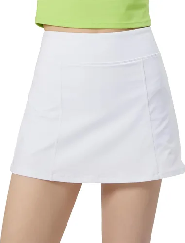 1a1a Falda de tenis de golf para mujer, pantalón corto de cintura alta, atlético, falda deportiva con bolsillos cortos