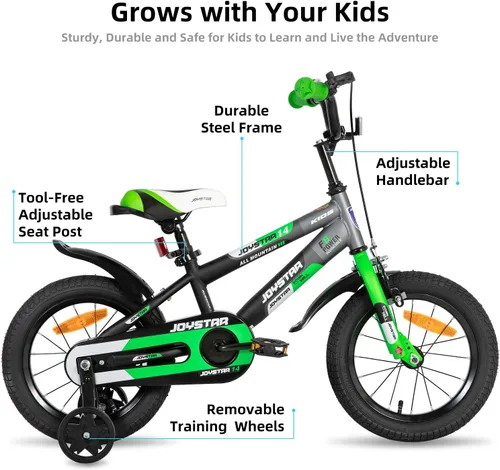 Miniatura 2 de JOYSTAR New Berry - Bicicleta infantil para niños y niñas de 3 a 12 años, bicicletas para niños de 12, 14, 16 pulgadas, con ruedas de entrenamiento
