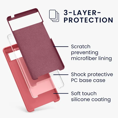 Miniatura 269 de kwmobile Funda Compatible con Google Pixel 6 Pro - Funda de teléfono de silicona TPU con acabado suave - Azul Arrecife