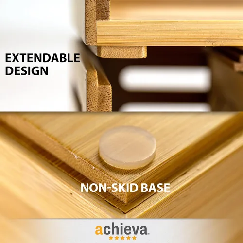 Miniatura 3 de Achieva Bandeja apilable de bambú con carga lateral, 2 unidades (71004)