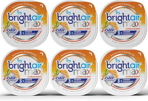 Miniatura 7 de Bright Air Gel eliminador de olores máximo de 8 onzas, para espacios de tamaño mediano, aroma a lavanda silvestre, caja de 6, dura hasta 60 días