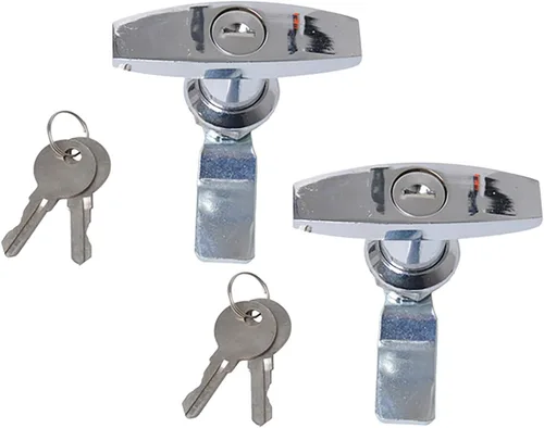 Miniatura 7 de Cerradura de puerta con manija en T, 2 unidades, tapa de camión, caravana, remolque, gabinete con manija en T, cerradura de puerta de garaje